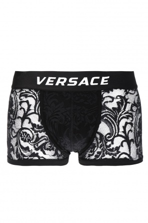 Koronkowe bokserki z logo, zdjęcie 1 Koronkowe bokserki z logo od Versace